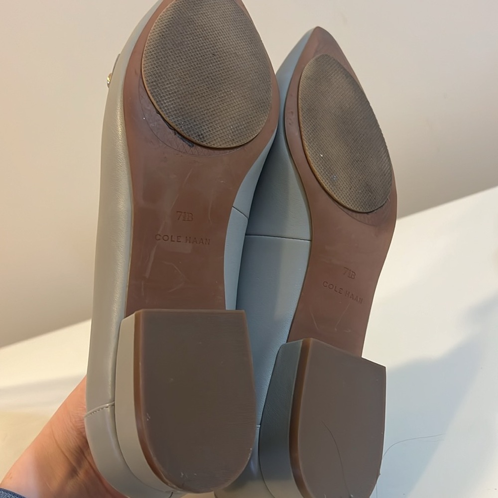 Cole Haan Light Gray Loafers - Picture 5 of 7